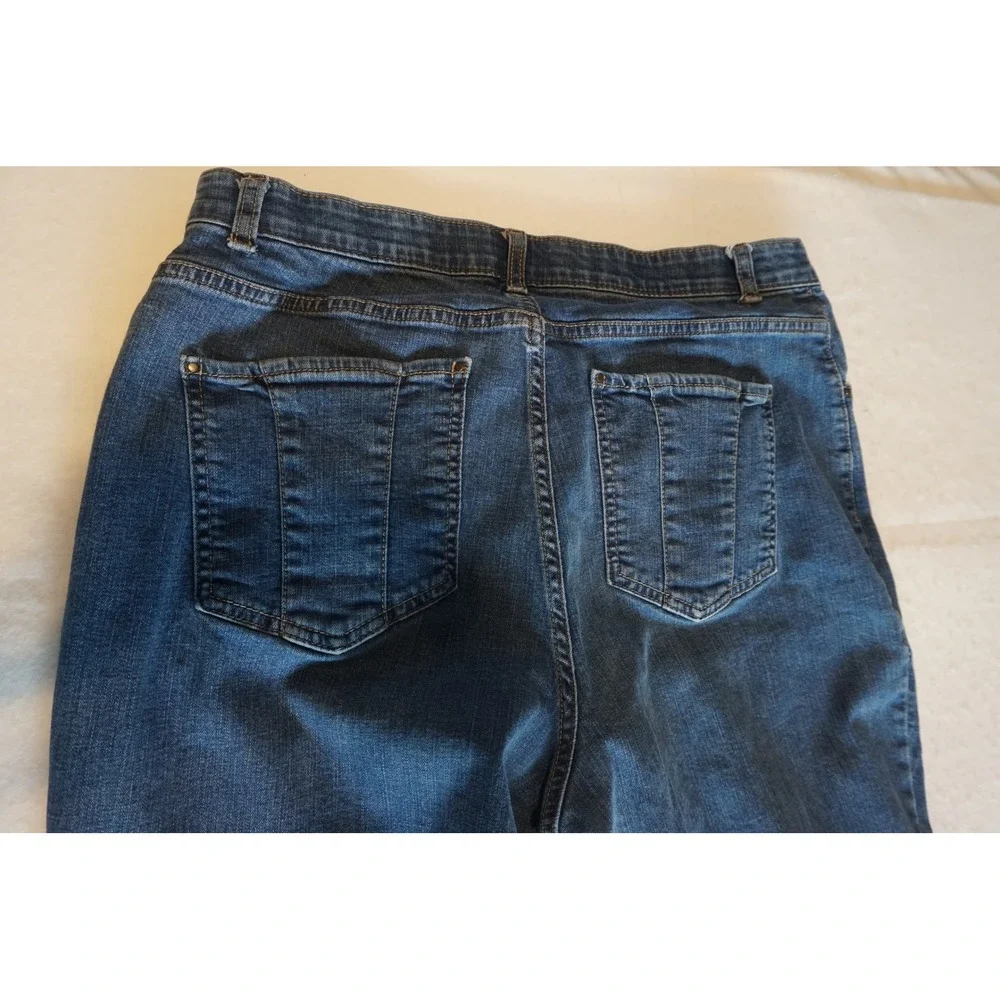 Lee Comfort Stretch Waistband Straight Leg Jeans Dark Wash Blue Denim 3076333